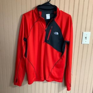 Red Northface Quarter Zip Pullover Size: Small.